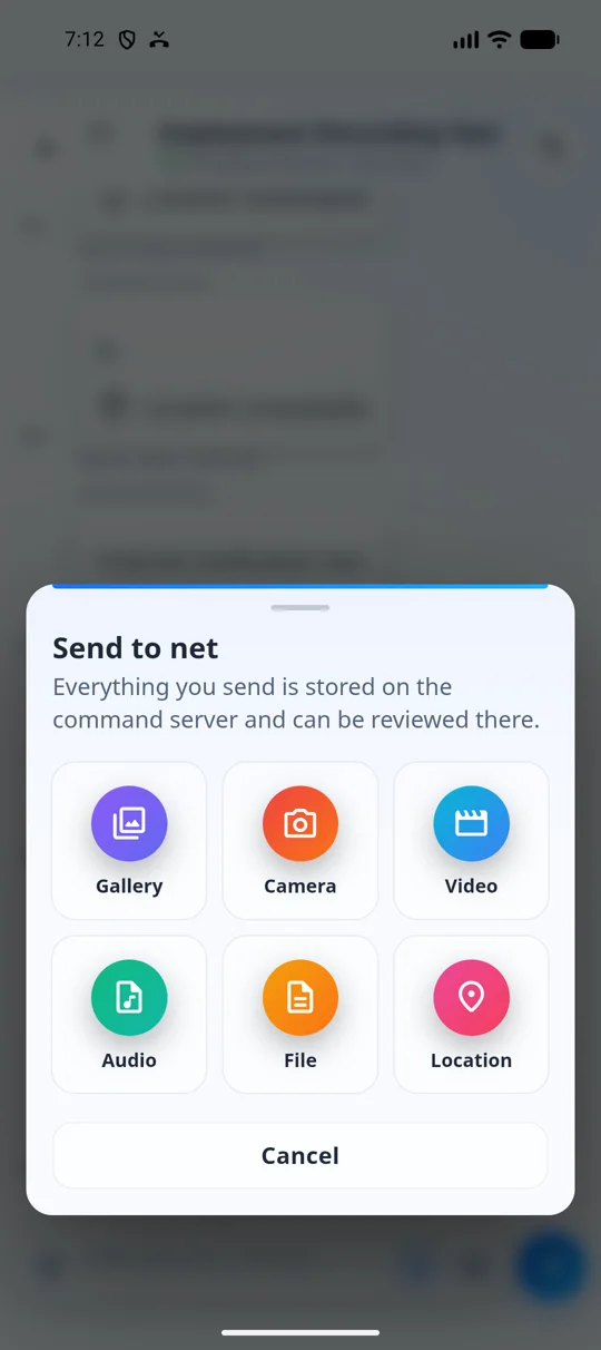 QUEXLO PTT secure sharing screen